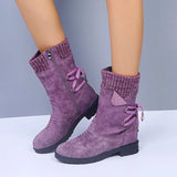 Zingj Large Size Tall Martin Boots Step Into The Round Head Square Heel Side Zipper Thick With Autumn And