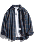 Men's Checkered Long Sleeve Button Shirt- Outfit