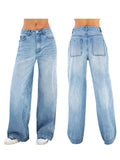 Loose Retro Fashion Jeans And Trousers Women-Outfit
