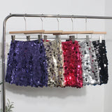 Shooting Heavy Industry Glitter Bling Bling Dress Babes Night Shop High-Waisted Ass A Short Skirt
