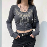 Grunge Butterfly Crop