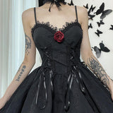 Winter Dress New Style Dress Dark Style Jacquard A Pendulum Back Halter