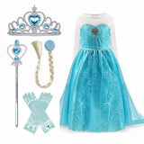 Winter Dress New Queen Halloween Costume For Kids Cosplay Dresses Princess disfraz carnaval vestido de festa