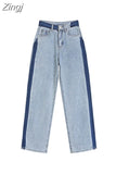 High Waist Vintage Jeans Woman Washes Autumn 2023 Streetwear Pant Casual Loose Y2k Wide Leg Jeans Trousers Female