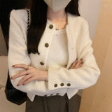 Slim Long-Sleeved Short-Style Sweater Autumn And Winter New Style Small People Look Thin Bottom Sweater