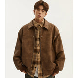 Collar Leather Jacket Men Spring And Autumn Free To Do Old Couple Work Clothes Pu Leather