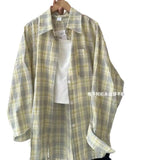 Thin Plaid Long-Sleeved Women's Coat Summer New Design Sunscreen Cardigan Loose Shirt