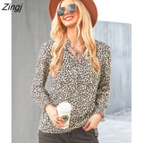 Print Tie Front Blouse Top For Women V-neck Long Sleeve Ruffled Shirts Tops 2023 Spring Autumn Pullovers