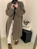 Zingj Wind Knitting Long Armband Coat Female Winter New Net Version Over The High Senior Sweater