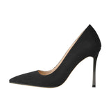 Onlymaker Women's Shoes Pointed Toe Black Red Patent Leather Metal Heels Fashion Dress Wedding Party Big Size Lady Thin