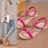 Summer New Fashion Trend Women's Sandals Elastic Belt Lightweight And Comfortable Sandals Plus Size