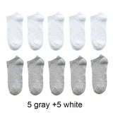 prices 10 Pairs=20pcs Women Socks Breathable Sports socks Solid Color Boat socks Comfortable Cotton Ankle Socks