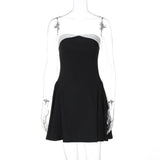Strapless Upturned Flare Mini Dress- Outfit