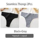 Women's thong High Waisted Seamless Women's Panties Comfortable Briefs 6 Solid Colors S-XL Sexy Underpants For