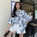 Harajuku Blouses Women Casual Oversize Blouse Tops Women Blouse Woman New Collection 2023 Short Sleeve Summer Women's