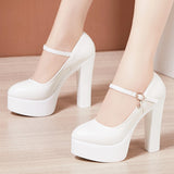 Pointed Cheongsam Walking Shoes Waterproof Platform Comfortable Shallow Mouth Size Cheongsam Performance Women's Shoes Work