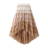 Cake Skirt High-Rise Mesh Skirt Unkempt Dress 2025 New Ladies Dress Fairy Skirt