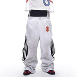 Autumn And Winter Festival High Street Fashion Splicing Tight Low-Rise Straight Slack Trousers