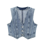 Effect Denim Jacket 6164109 Denim Vest 6164110 Paper Bag Denim Shorts