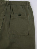 Pocket Patched Straight Cargo Jeans- Outfit