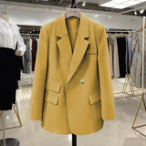 Spring And Autumn New 2025 Korean Blazer Female Niche Temperament Long-Sleeved Casual Retro Top