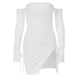 Zingj Women's Summer 2024 New Fashion Sexy Off-The-Shoulder Wrapped Chest
