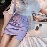 Ladies Skirt Spring Autumn Solid Color Womens Mini Skirt Sexy Clubwear High Waist Pencil Cross Skirt For Women Size