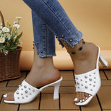 Zingj Outdoor Plus Size High Heel Pearl Fashion High Heels