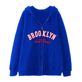 Style Lazy Cardigan Hoodie 2024 Spring And Autumn Oversize Zipper Jacket Couple
