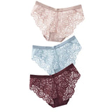Sexy Lace Panties Soft Breathable Briefs Women Underwear Ladies Panty Transparent Low-Rise Underpants Lingerie Intimates