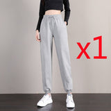 Zingj Pants Korean Version Loose Thin Students Tied Everything Ins Trend Casual Pants Autumn Women's Pants-Outfit