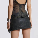 Cross Belt Faux Leather Mini