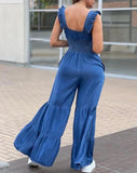 E-Commerce Independent Station Agaric Side Sling Lady Horn One-Piece