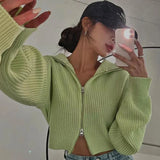 Y2K Double Zip Knit TopOutfit