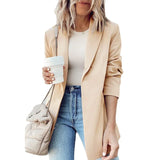 Zingj Wise Women's New Autumn And Winter Suit Jacket Cardigan Top Lapel