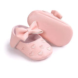 Boy Girl Breathable Bow Design Anti-Slip Shoes Casual Sneakers Toddler Soft Soled First