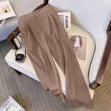 Zingj Suit Female 2024 Spring And Autumn New Khaki Loose Show Thin Suit Jacket Casual Wide-Leg Pants Two-Piece