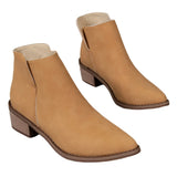 Zingj Ankle Boots Women's Fall / Winter 2023 New British Style Pure Color Pointed Toe With Thick-Heeled Martin