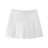 New Autumn 2023 Women's Dress High Waist Wide Pleated Skirt Shows Thin Miniskirt