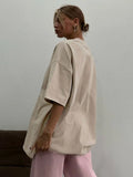Zingj Old Short-Sleeved T-Shirts 2024 Summer Relaxation Casual Round Collar Wash Hair Short-Sleeved