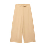 New Summer Style High Waist Shows Thin Solid Color Casual Fashion Wide Leg Trousers