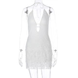 Zingj Women's Wear 2024 Summer New Sexy Hollow Out Tie Hanging Neck Lace