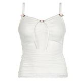 Spring And Summer New Women's Wear Ins Street Online Celebrity Flower Lace Romantic Style Small Sling Vest