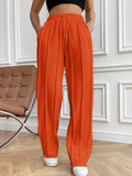 Women's Casual Fashion Pants Draw Rope Vertical Striped Straight Sweatpants