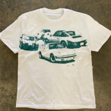 Tide Brand Car Printing Trend High Street Boys T-Shirt Short-Sleeved Cartoon Pattern