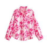 Shirt 7484067 Flower Printed Flute Skirt 7484067