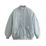 Simple Basic Zip Up Bomber JacketOutfit