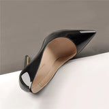 Onlymaker Women's Pointed Toe 8CM High Heel Slip On Stiletto Pumps Large Size Red Black White Pink Basic Chic