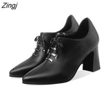 Up High Heels Woman Shoes 2023 Autumn Winter Metal Pointed Toe Dress Shoes Black Pumps Square Bare Boots Zip