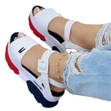New Muffin Thick-Soled Sandals Women's Size 43 One-Word Buckle Fish Mouth Women's